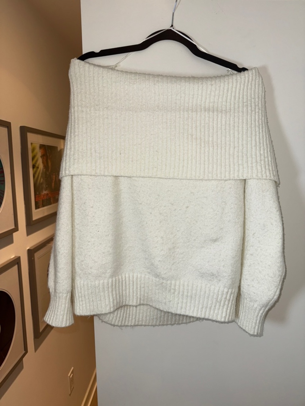 NWOT BP Cozy Off-Shoulder Cream Women's Sweater Top - Size XL